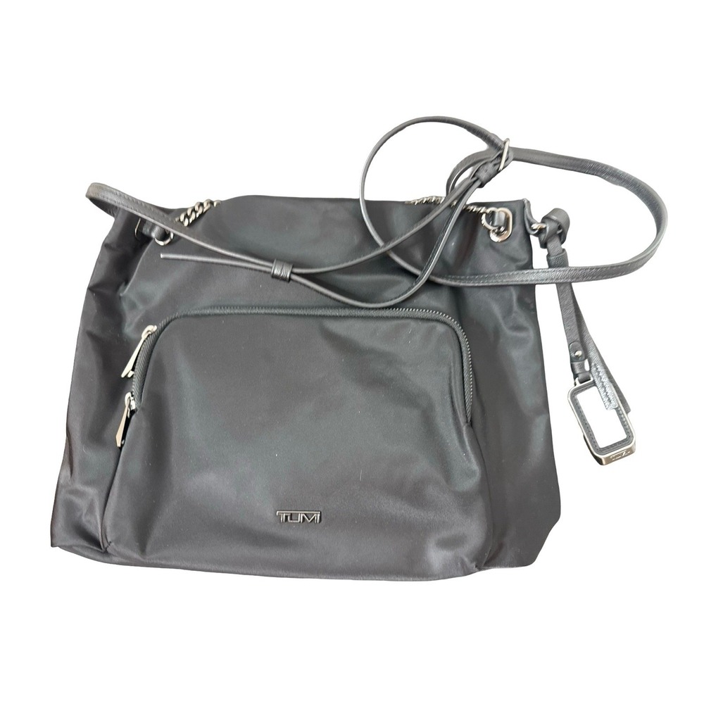 TUMI Voyageur Nairobi Crossbody Black Nylon Leather Shoulder Bag